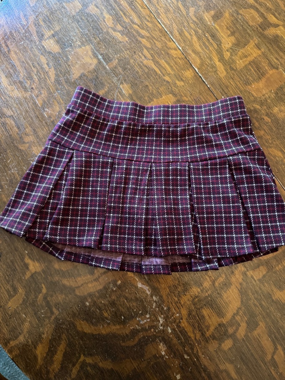 pleated mini skort